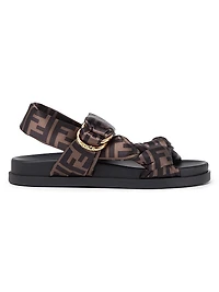 Fendi Feel FF Satin Sandals
