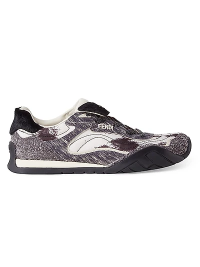 New Fendi Logo Low-Top Sneakers