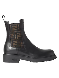 Logo Leather Chelsea Boots
