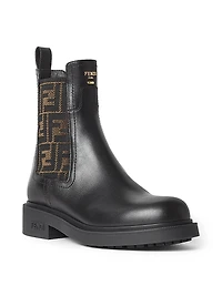 Logo Leather Chelsea Boots