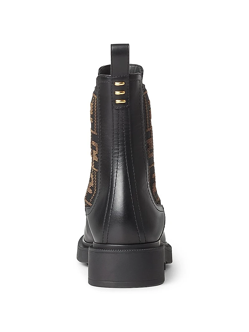 Logo Leather Chelsea Boots