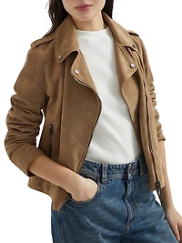 Suede Biker Jacket