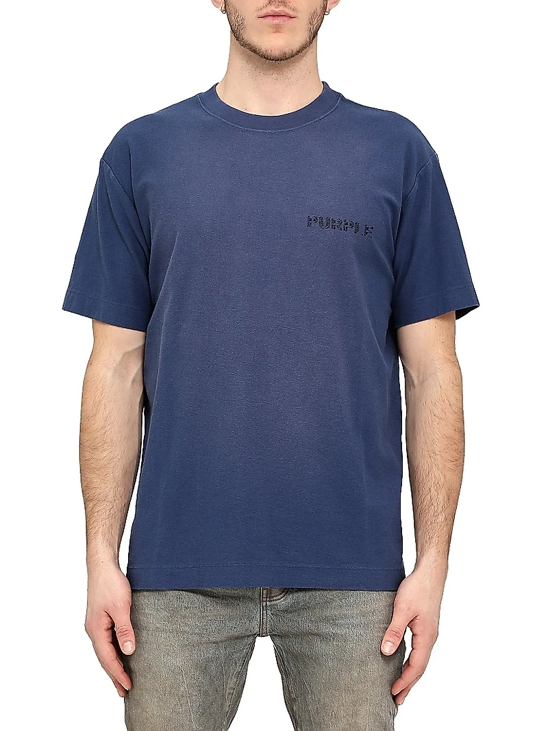 Faded Cotton Jersey Logo T-Shirt