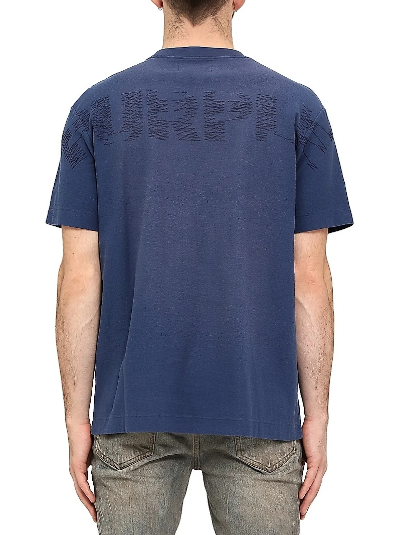 Faded Cotton Jersey Logo T-Shirt