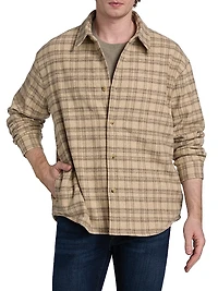 Wool-Blend Plaid Overshirt