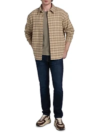 Wool-Blend Plaid Overshirt