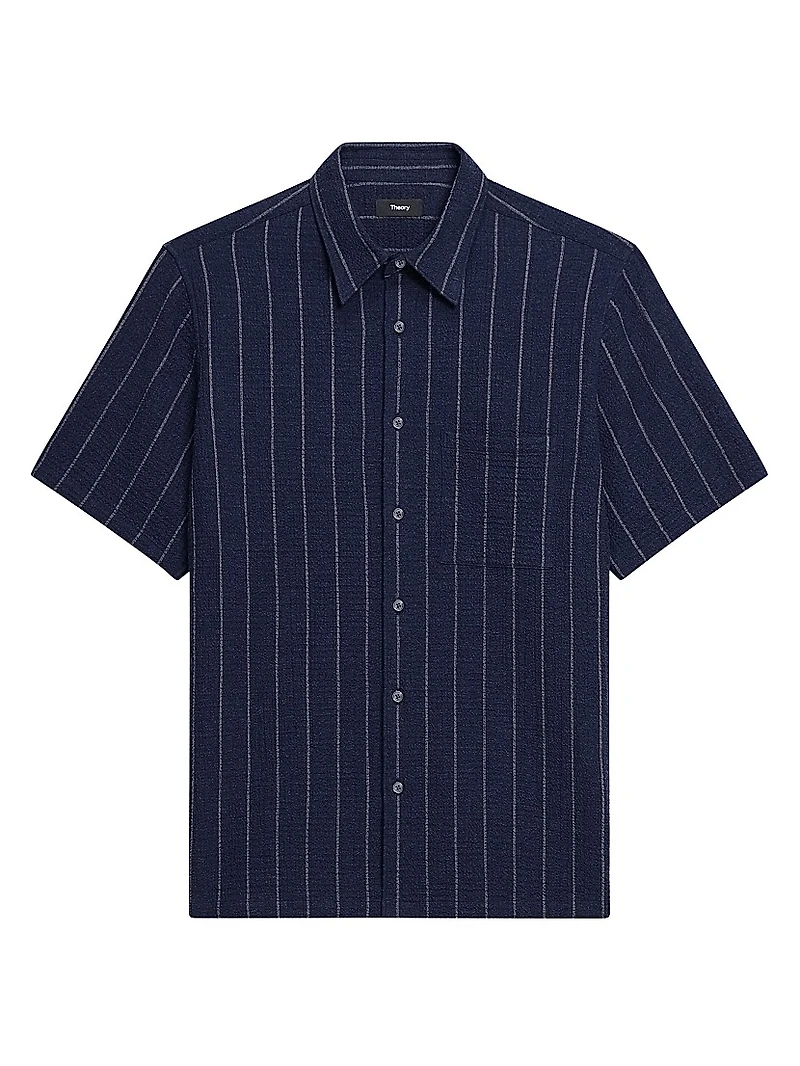 Noll Pinstripe Cotton-Blend Shirt