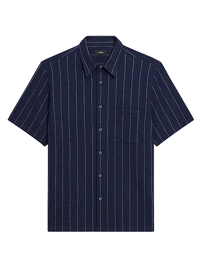 Noll Pinstripe Cotton-Blend Shirt