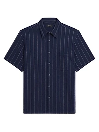 Noll Pinstripe Cotton-Blend Shirt