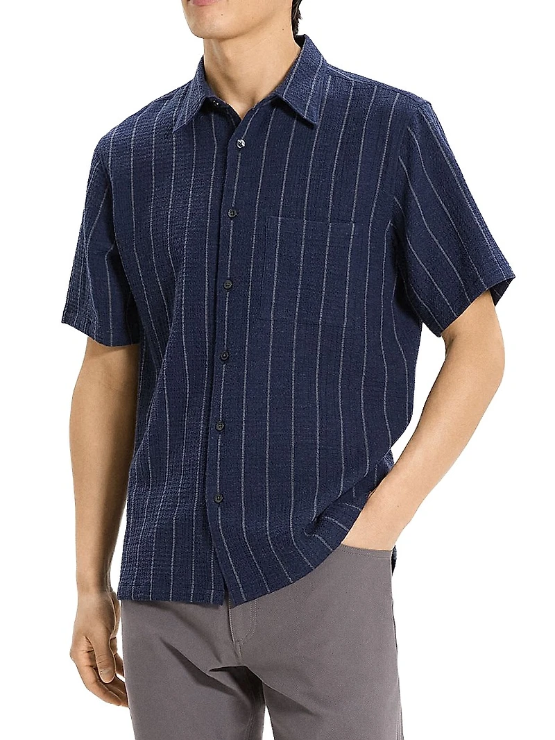 Noll Pinstripe Cotton-Blend Shirt