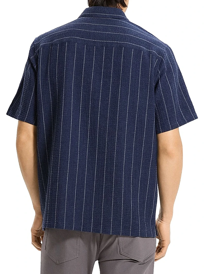 Noll Pinstripe Cotton-Blend Shirt