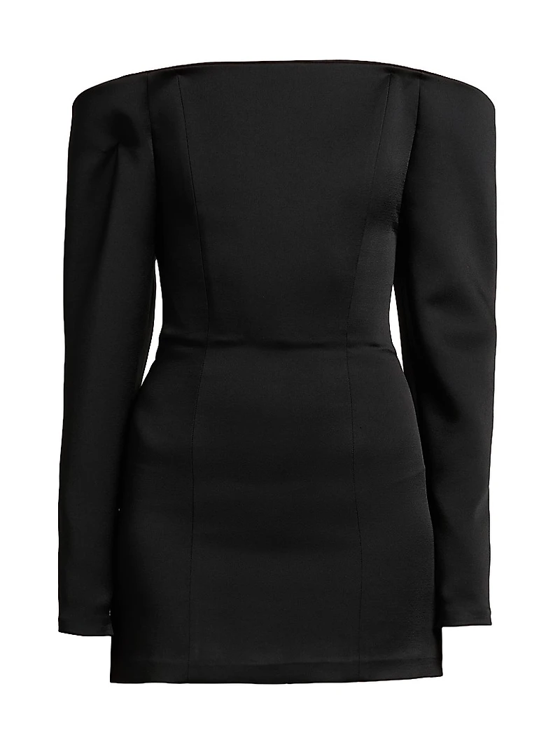 Satin Off-the-Shoulder Minidress