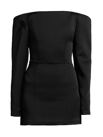 Satin Off-the-Shoulder Minidress
