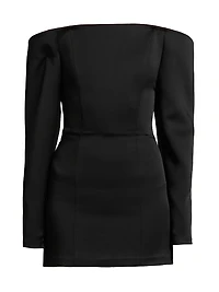 Satin Off-the-Shoulder Minidress