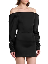 Satin Off-the-Shoulder Minidress