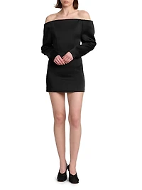 Satin Off-the-Shoulder Minidress