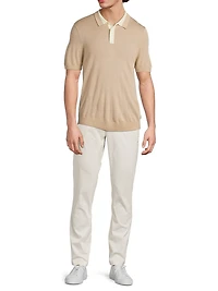 Wool Fine-Knit Polo Shirt