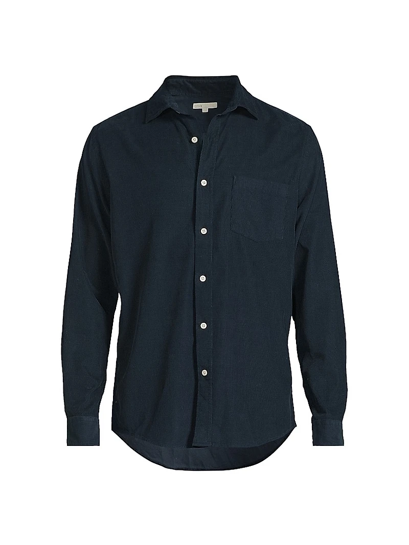Corduroy Long-Sleeve Button-Front Shirt