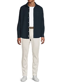 Corduroy Long-Sleeve Button-Front Shirt