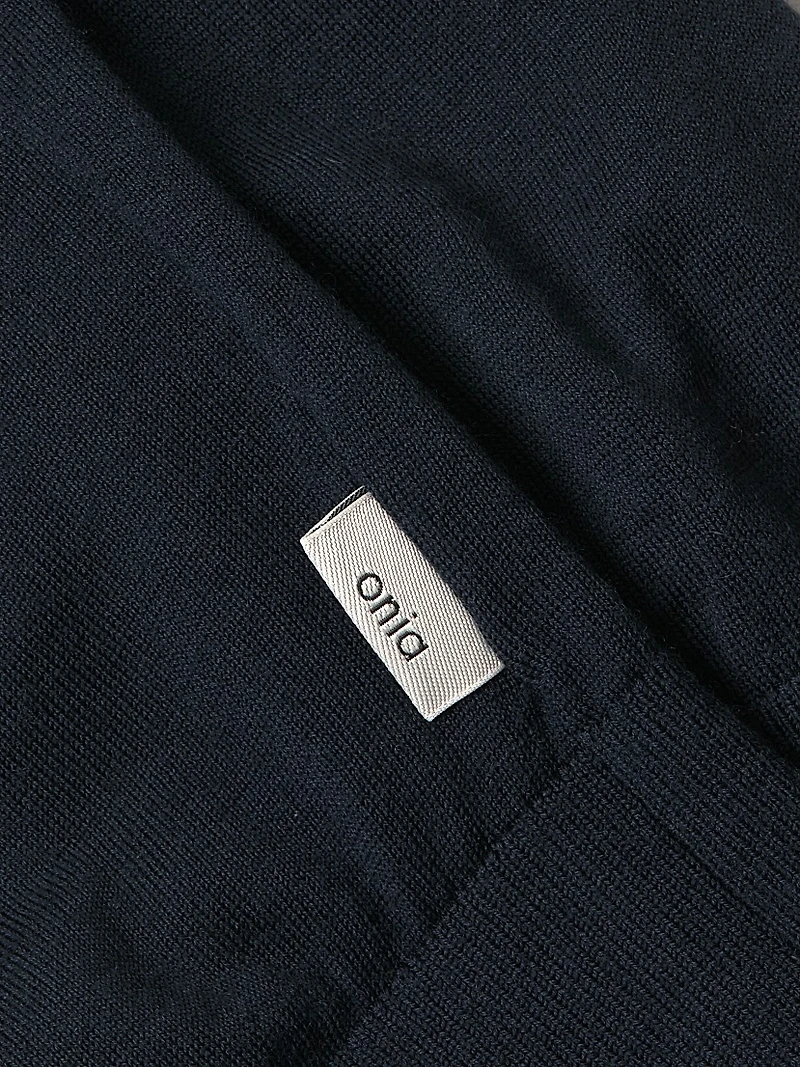 Merino Wool Long-Sleeve Polo Shirt