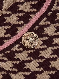 Lynne Wool-Blend Houndstooth Miniskirt