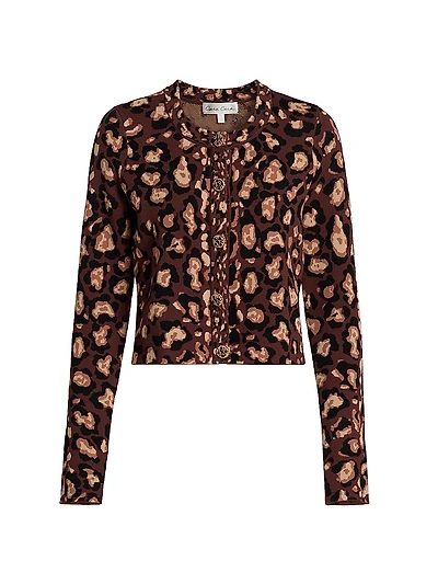 Renada Printed Fitted Cardigan