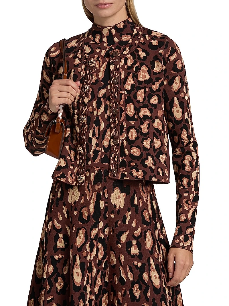 Renada Printed Fitted Cardigan