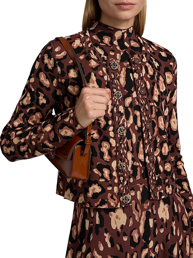 Renada Printed Fitted Cardigan
