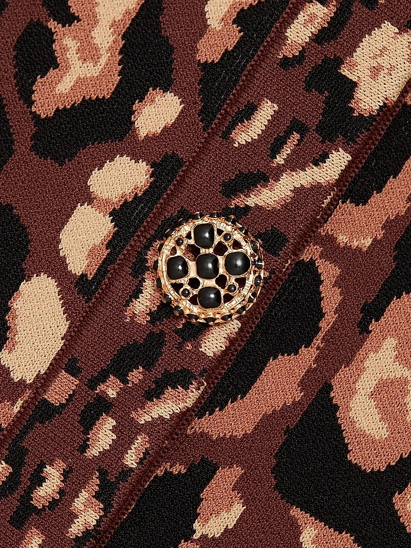Renada Printed Fitted Cardigan