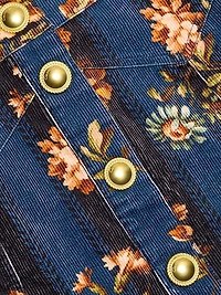 Juniper Floral Corduroy A-Line Miniskirt