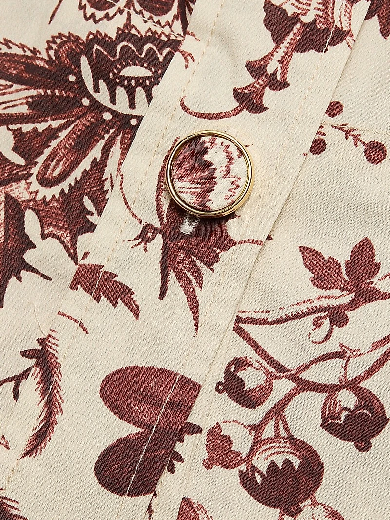 Villena Toile Cotton Poplin Mini-Shirtdress