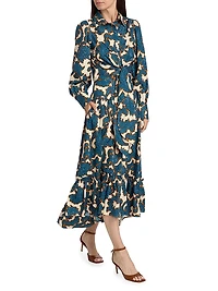 Tisbury Printed Cotton Poplin A-Line Skirt