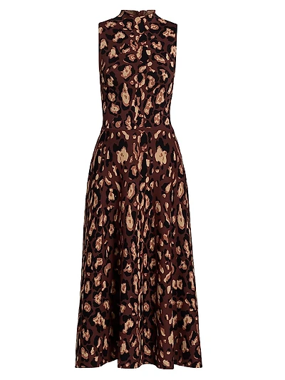 Brice Printed A-Line Midi-Dress