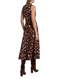 Brice Printed A-Line Midi-Dress
