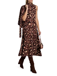 Brice Printed A-Line Midi-Dress