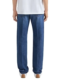 Straight Jeans Washed Denim