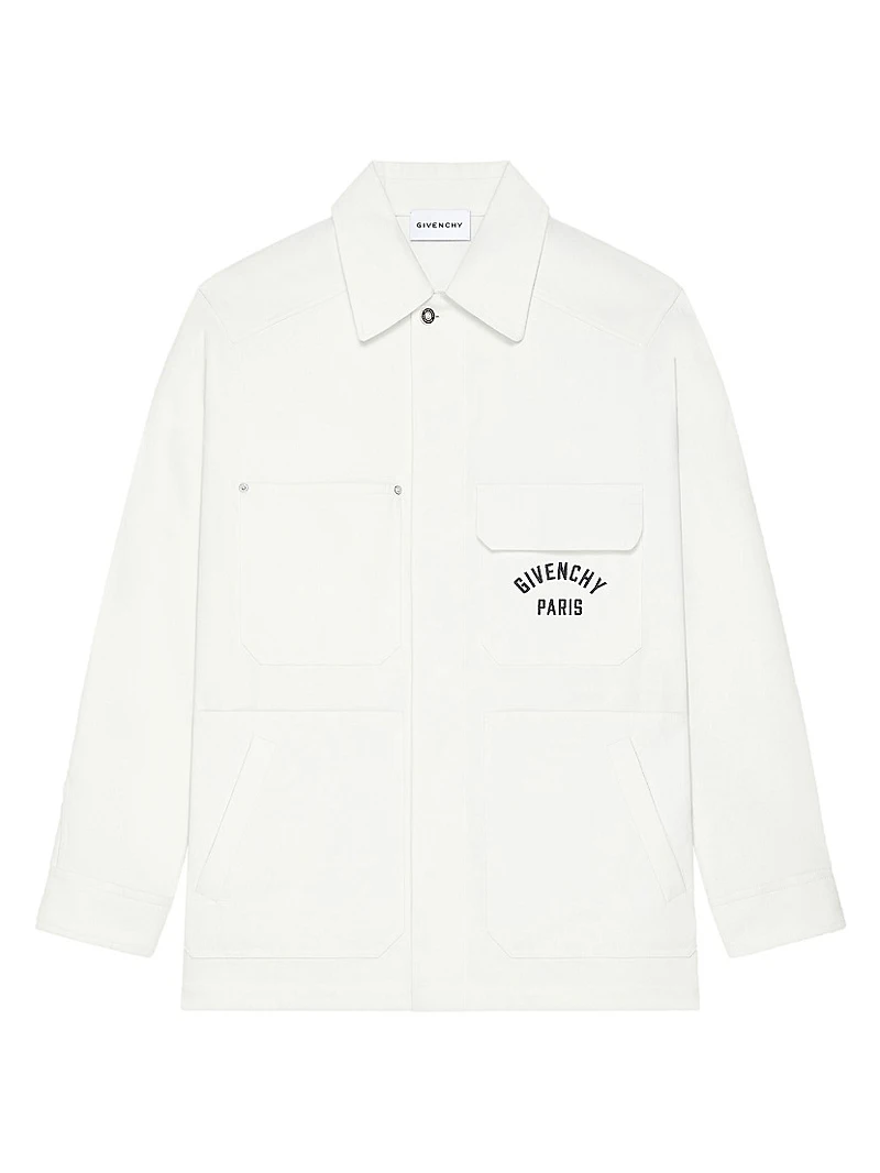 Overshirt Cotton with Paris Embroidery