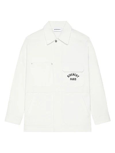 Overshirt Cotton with Paris Embroidery