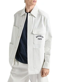 Overshirt Cotton with Paris Embroidery