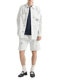 Overshirt Cotton with Paris Embroidery