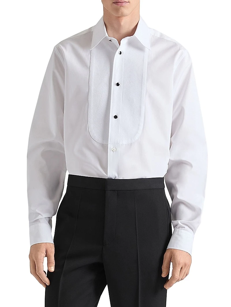 Shirt Poplin with Plastron