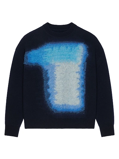 Sweater Wool with Brushed Afternoon Light Jacquard