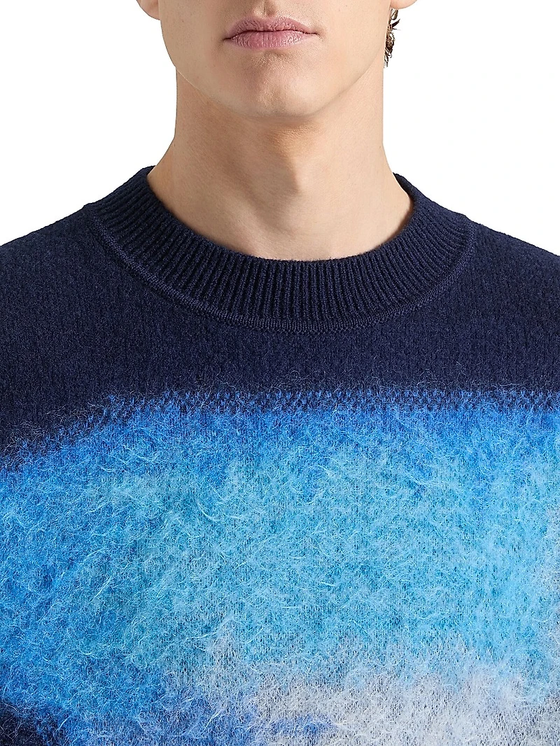 Sweater Wool with Brushed Afternoon Light Jacquard