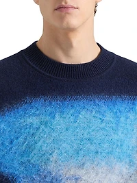 Sweater Wool with Brushed Afternoon Light Jacquard
