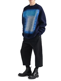 Sweater Wool with Brushed Afternoon Light Jacquard