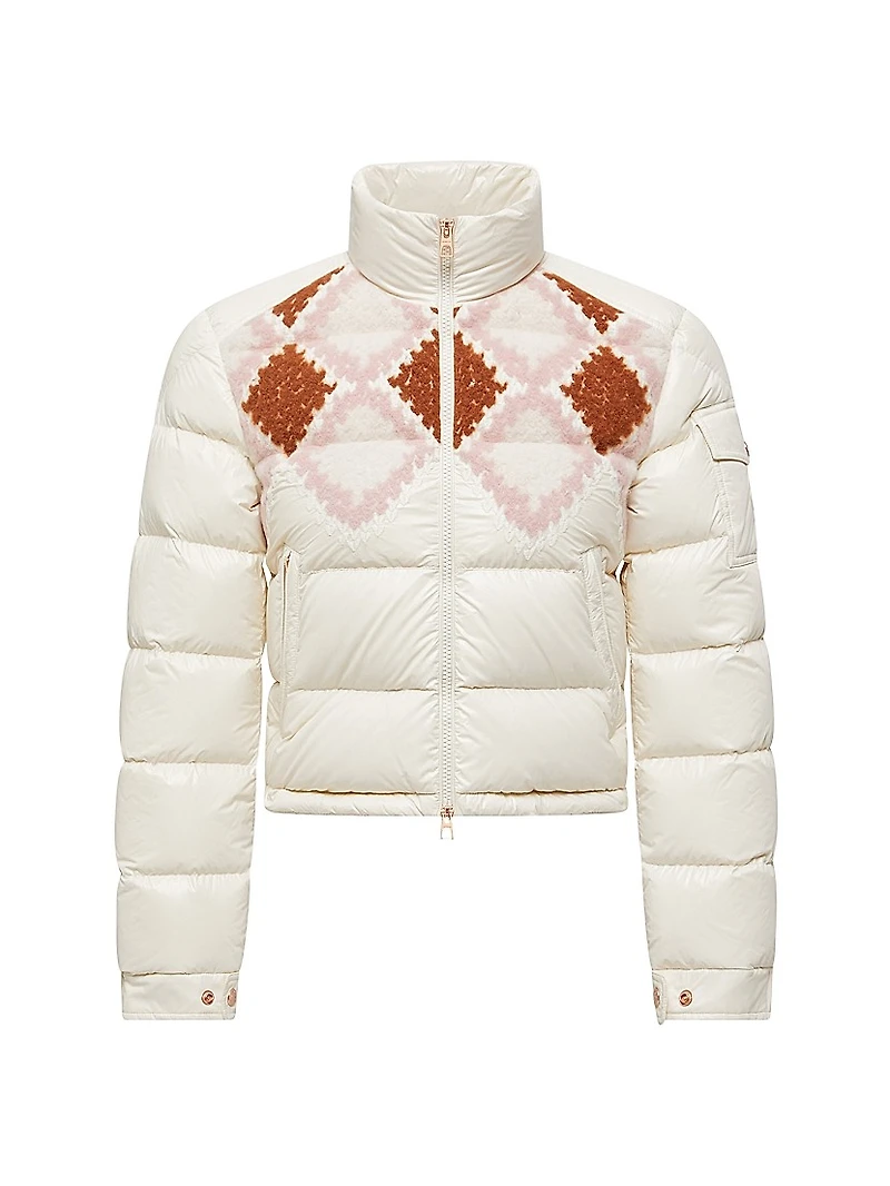 Megara Puffer Jacket with Wool Trim