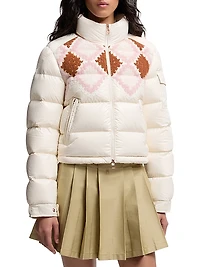 Megara Puffer Jacket with Wool Trim
