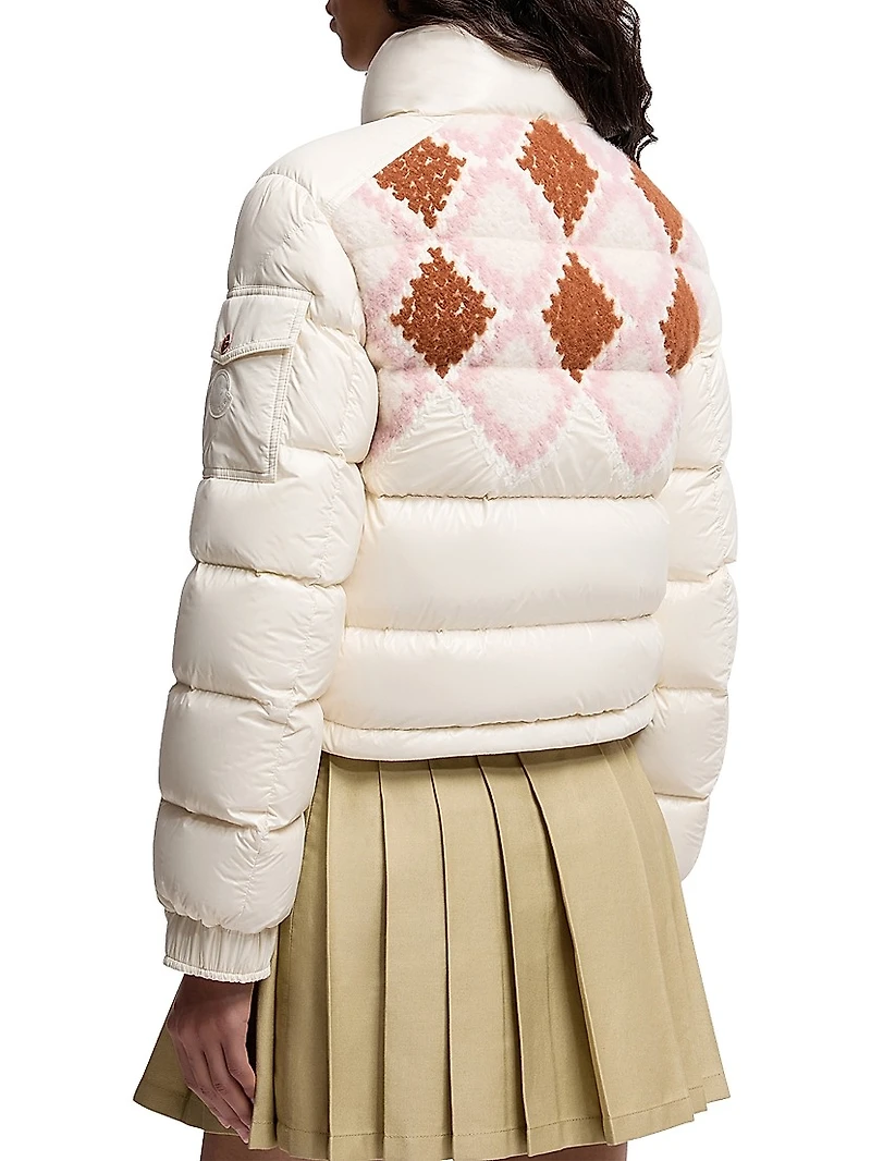 Megara Puffer Jacket with Wool Trim