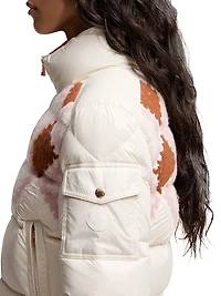 Megara Puffer Jacket with Wool Trim