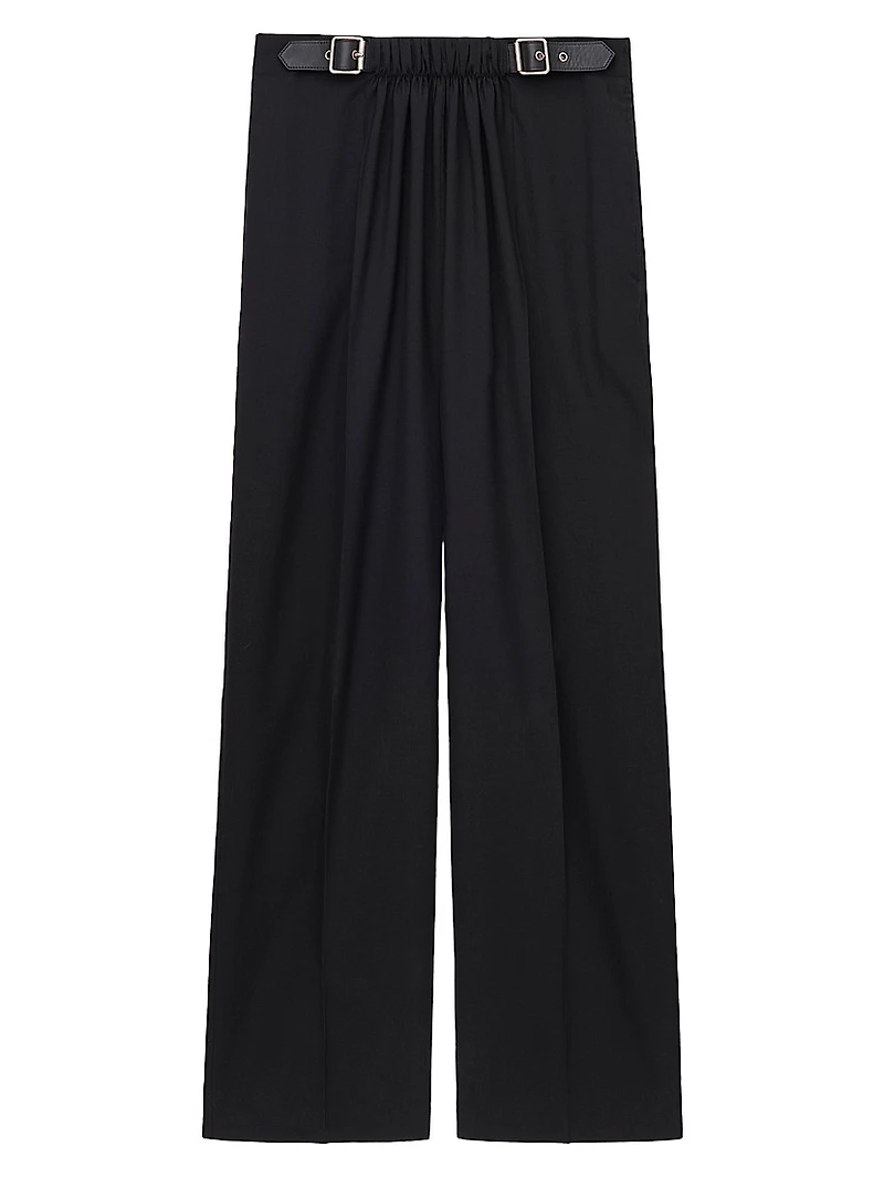 Belted Wide-Leg Trousers